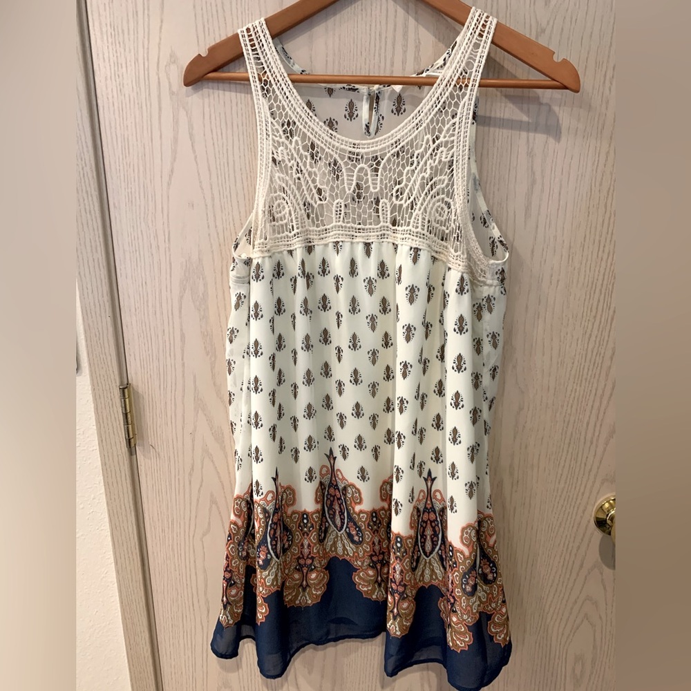Adorable Blu Pepper Tank Blouse Size Large